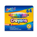 64 Pack Crayons with Sharpener - Assorted Colors